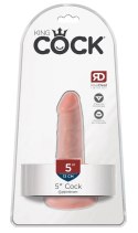 King Cock Model 13 cm Jasny - Elastyczny z Przyssawką PVC King Cock