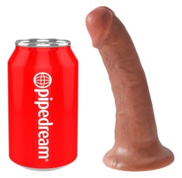 King Cock Model 15 cm z przyssawką, ciemny odcień skory King Cock