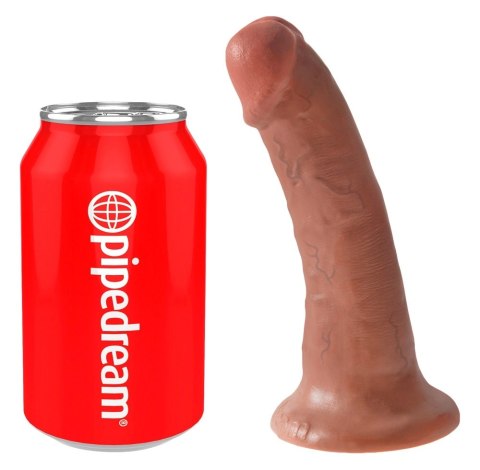 King Cock Model 15 cm z przyssawką, ciemny odcień skory King Cock