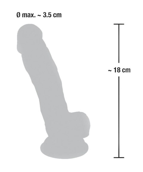 Medical Silicone Model 18cm - anatomiczny przyrząd silikonowy z przyssawką Medical Silicone