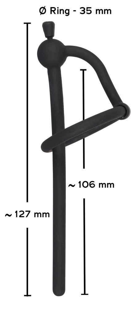 Mystim Plug do cewki moczowej z ruchomym pierścieniem, silikon 12,7 cm Penisplug