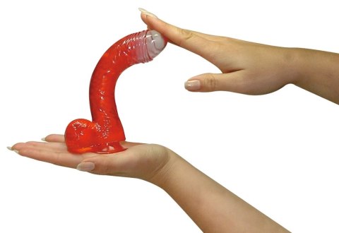 NMC Model Elastyczny PVC 17cm Czerwony - anatomiczny kształt, przyssawka NMC