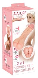 Nature Skin 2w1 - model anatomiczny z otworem, długość 21 cm, TPE Nature Skin