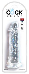 Pipedream King Cock Clear 20 cm - Przezroczysty model z przyssawką King Cock