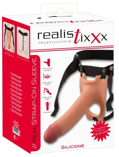 Realistixxx Uprząż Strap-On 19,5 cm z anatomiczną tuleją, regulacja Realistixxx