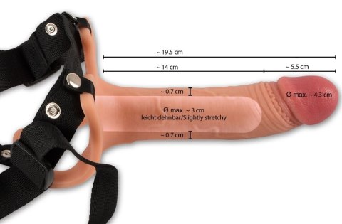 Realistixxx Uprząż Strap-On 19,5 cm z anatomiczną tuleją, regulacja Realistixxx