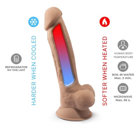 Silexd Model Memory Touch skora jasna 18,8 cm z systemem przyssawki SILEXD