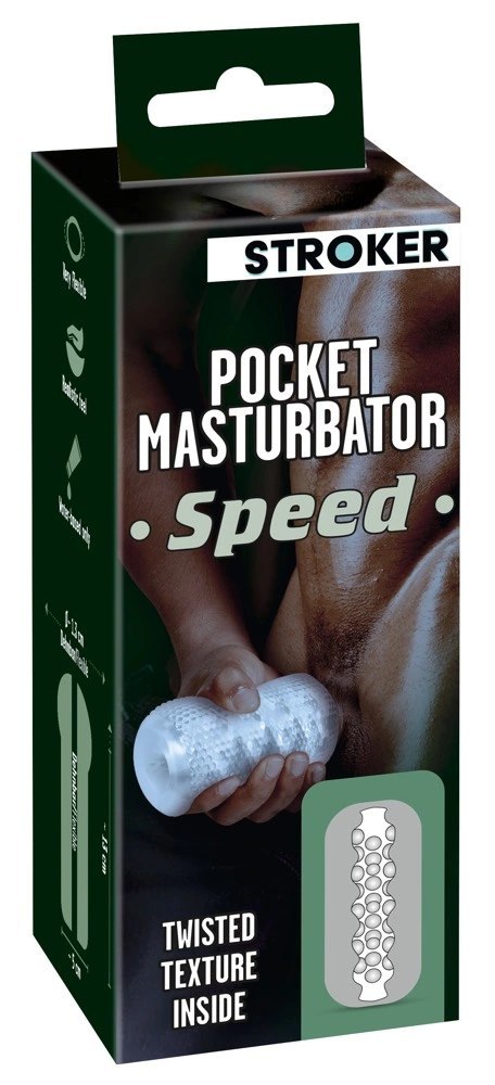 Stroker Speed przezroczysty model intymny kieszonkowy TPE 13 cm Stroker