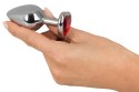You2Toys Diamond Plug Medium czerwony kamień 8,2 cm aluminium You2Toys