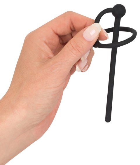 You2Toys Dylator z kulką i pierścieniem, silikonowy, czarny, 12 cm Penisplug