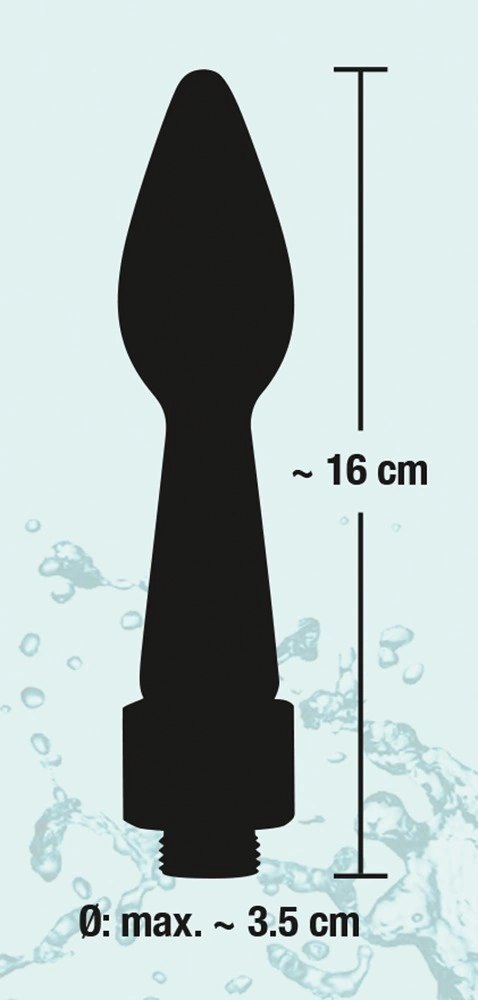 You2Toys Intymny aplikator z funkcją natrysku, silikonowy, czarny 16 cm You2Toys