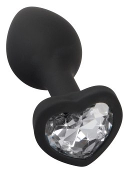 You2Toys Korek silikonowy serce z kryształem 7,3 cm czarny You2Toys