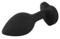 You2Toys Korek silikonowy serce z kryształem 7,3 cm czarny You2Toys