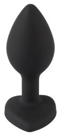 You2Toys Korek silikonowy serce z kryształem 7,3 cm czarny You2Toys