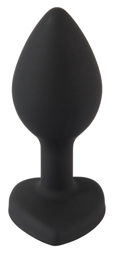 You2Toys Korek silikonowy serce z kryształem 7,3 cm czarny You2Toys