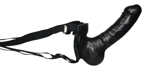 You2Toys Pasek biodrowy z elastycznym wkładem lateksowym 19 cm czarny You2Toys