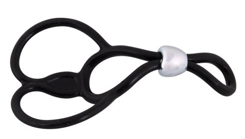 You2Toys Potrojny Pierścień Regulowany Czarny Silikon 13cm You2Toys