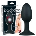 Backdoor Friend Large - silikonowy korkowy model z kulą wewnętrzną, czarny Backdoor Friend