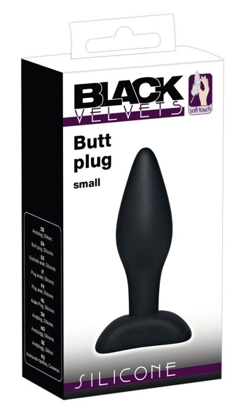 Black Velvets Korek Intymny Mały 9 cm Silikonowy Czarny Black Velvets