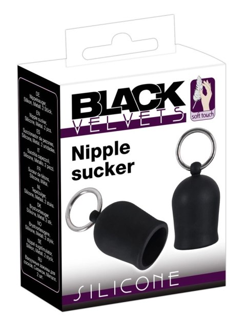 Black Velvets zestaw przyssawek anatomicznych do brodawek 2 szt. czarne Black Velvets