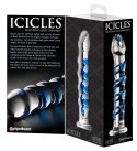 Icicles Model 24 Szklana Maszyna Intymna Zakrzywiona z Wypustkami 18,5 cm Icicles