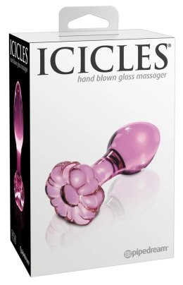 Icicles Szklany korek z ozdobną końcowką w kształcie kwiatu 8,9 cm Icicles
