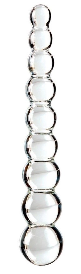 Icicles model 9 - Szklany zestaw koralikow w 9 rozmiarach, przezroczysty Icicles