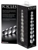 Icicles model 9 - Szklany zestaw koralikow w 9 rozmiarach, przezroczysty Icicles