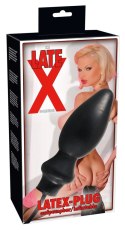 Late X Korek Nadmuchiwany Lateksowy Czarny 20 cm z Ręczną Pompką Late X