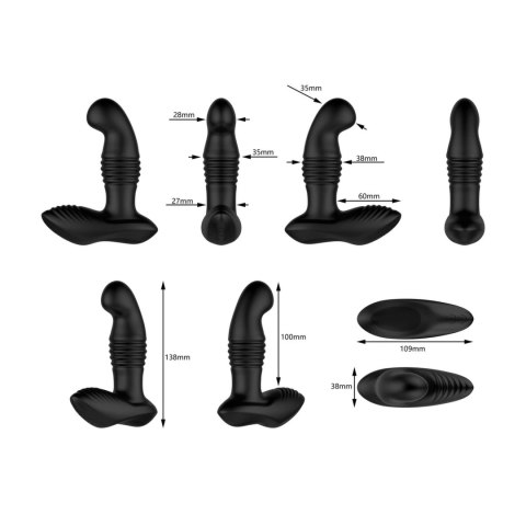 Nexus Thrust Probe Edition Czarny - System Wibracji i Pchnięć, 3-Biegowy Nexus
