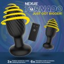 Nexus Tornado Czarny Korek Rotacyjno-Wibrujący z Pilotem IPX7 Nexus