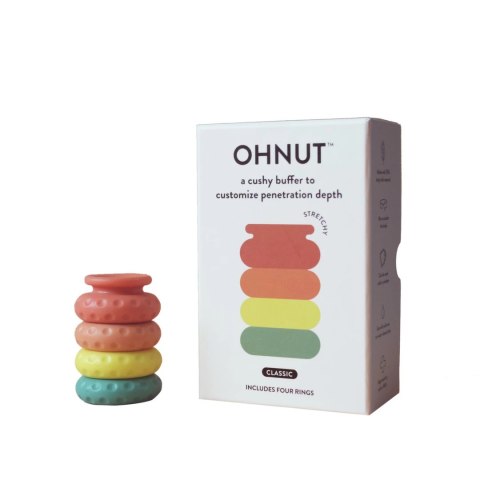 Ohnut Classic - Zestaw 4 Miękkich Regulowanych Pierścieni Kolorowych Ohnut
