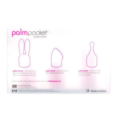 PalmPower PalmPocket Extended - Zestaw 3 silikonowych końcowek do masażera PalmPower