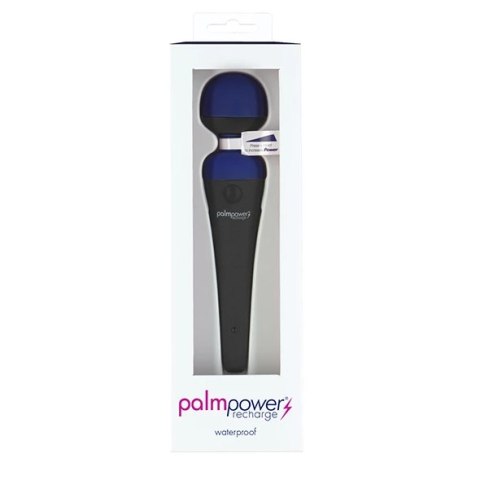 PalmPower Recharge masażer rożdżka z ruchomą głowką niebieski IPX7 PalmPower