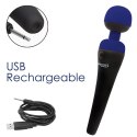 PalmPower Recharge masażer rożdżka z ruchomą głowką niebieski IPX7 PalmPower
