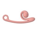 Snail Vibe Curve Peach - dwusilnikowy model z funkcją Slide'n'Roll, silikon Snail Vibe