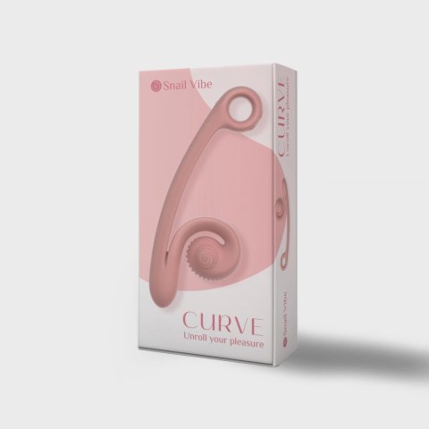 Snail Vibe Curve Peach - dwusilnikowy model z funkcją Slide'n'Roll, silikon Snail Vibe