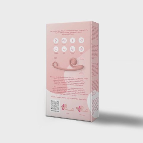 Snail Vibe Curve Peach - dwusilnikowy model z funkcją Slide'n'Roll, silikon Snail Vibe