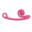 Snail Vibe Curve podwojny stymulator punktu G rożowy, 2 silniki, silikon Snail Vibe