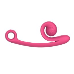 Snail Vibe Curve podwojny stymulator punktu G rożowy, 2 silniki, silikon Snail Vibe