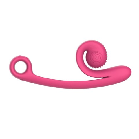 Snail Vibe Curve podwojny stymulator punktu G rożowy, 2 silniki, silikon Snail Vibe