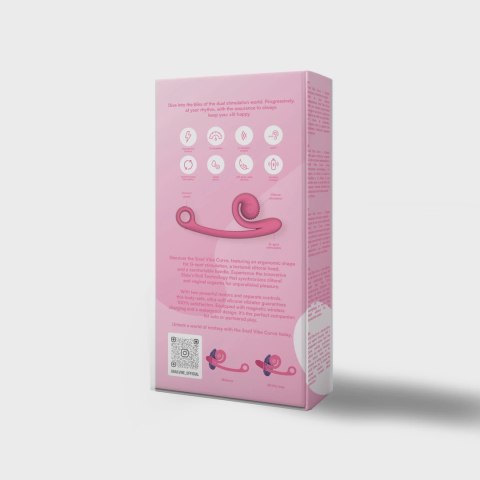 Snail Vibe Curve podwojny stymulator punktu G rożowy, 2 silniki, silikon Snail Vibe