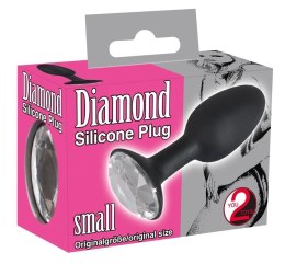 You2Toys Korek dekoracyjny z diamentem S czarny silikon 8,5 cm You2Toys