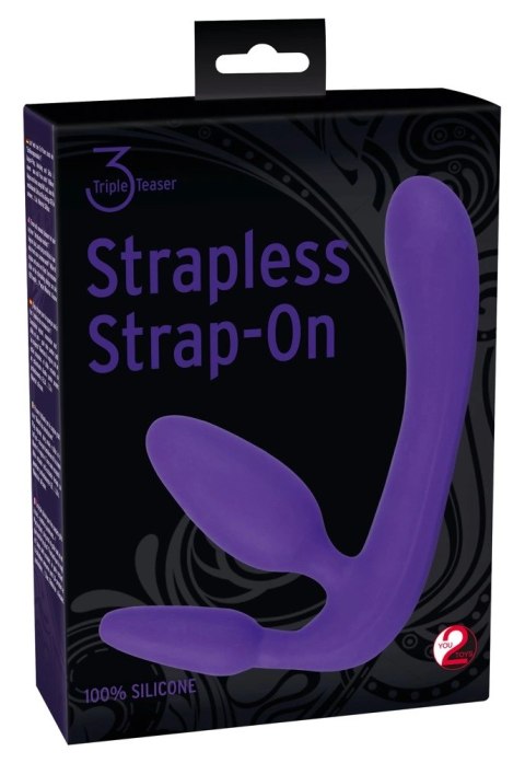You2Toys Strapless Strap-On Fioletowy - System Intymny z 3 Wtyczkami, 20 cm Strapless Strap-On