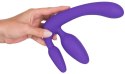 You2Toys Strapless Strap-On Fioletowy - System Intymny z 3 Wtyczkami, 20 cm Strapless Strap-On