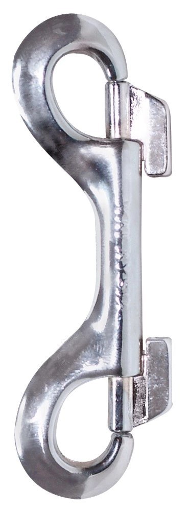 ZADO Karabińczyk Podwojny Metalowy Srebrny 10 cm - Akcesorium do Przebrań ZADO