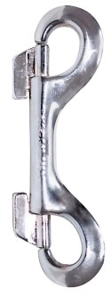 ZADO Karabińczyk Podwojny Metalowy Srebrny 10 cm - Akcesorium do Przebrań ZADO