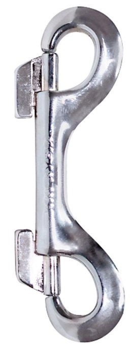 ZADO Karabińczyk Podwojny Metalowy Srebrny 10 cm - Akcesorium do Przebrań ZADO