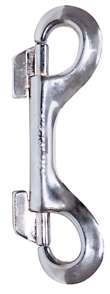 ZADO Karabińczyk Podwojny Metalowy Srebrny 10 cm - Akcesorium do Przebrań ZADO