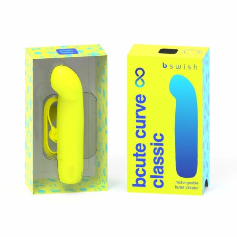 B Swish Bcute Curve Classic masażer punktowy żołty, 5 trybow, IPX7 B Swish